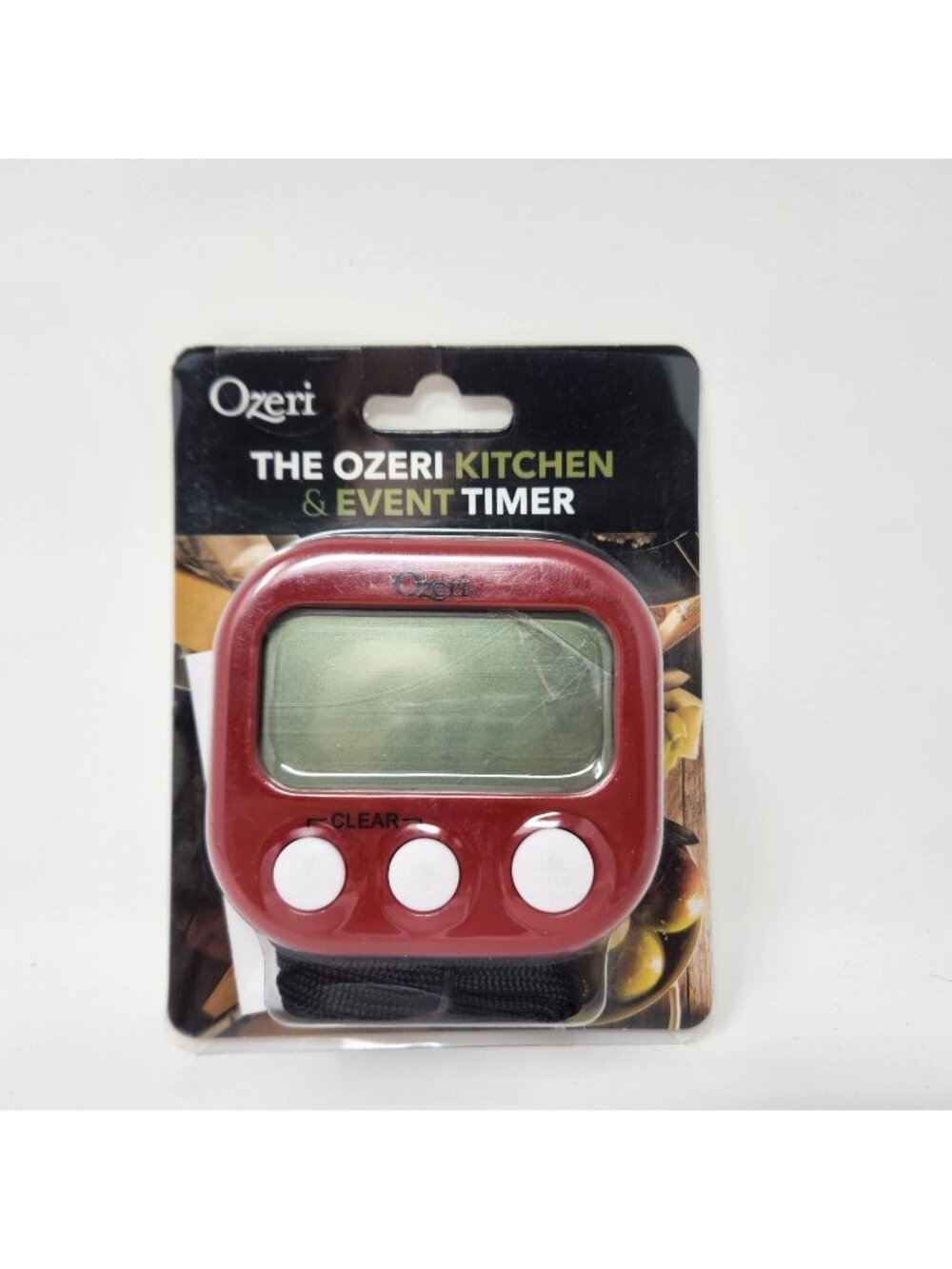 The Ozeri Kitchen & Event Timer With Large LCD Magnetic Back And Alarm - Red